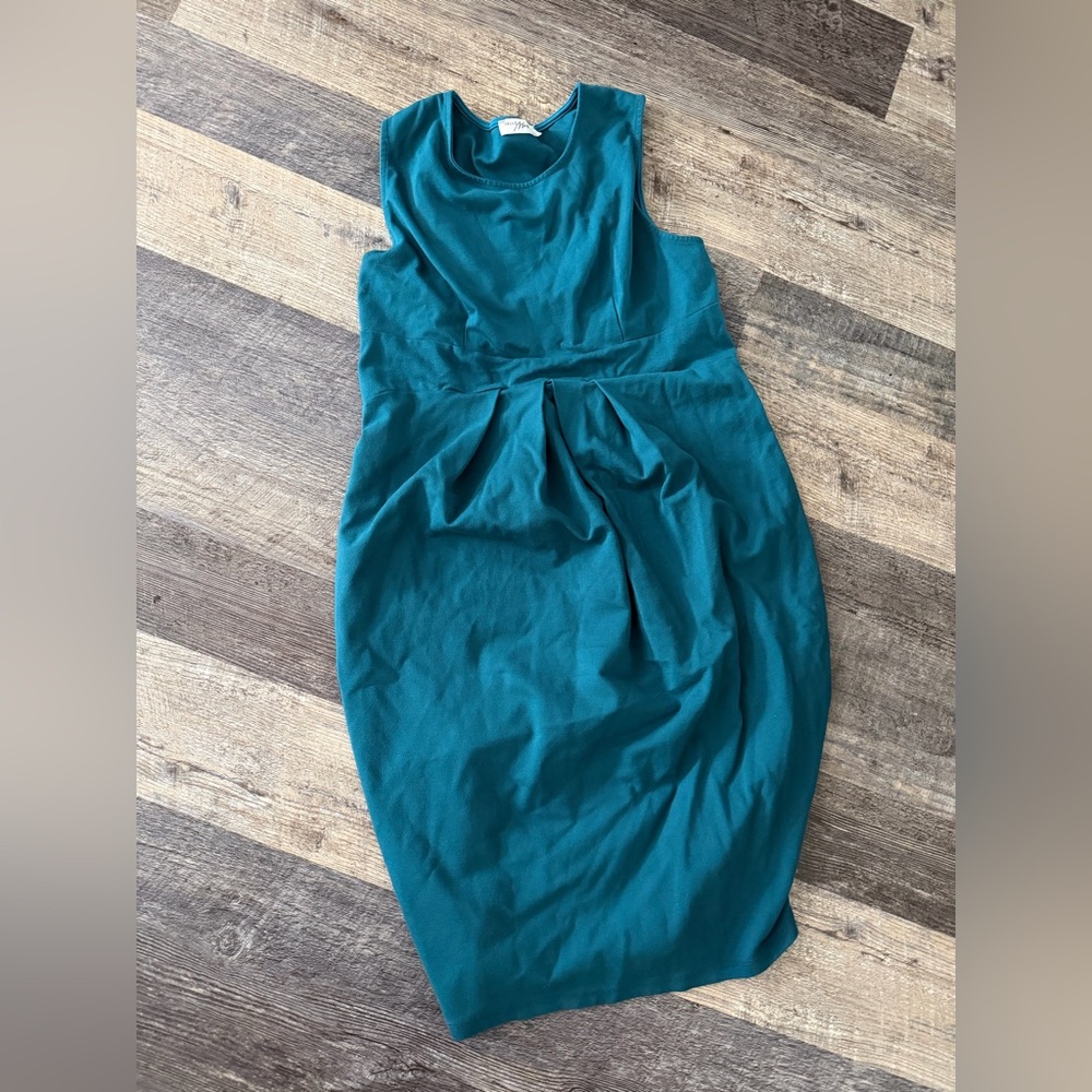 Hello MIZ Elegant Teal Midi Dress